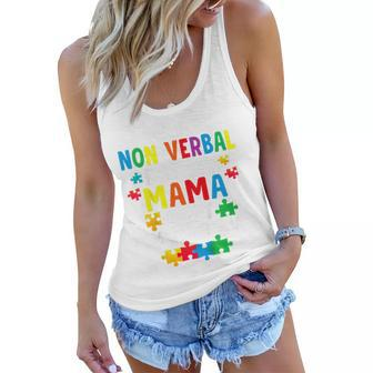 Kids I May Be Non Verbal But My Mama Aint Kids Autism Awareness Women Flowy Tank | Mazezy DE