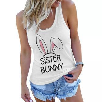 Kids Sister Bunny Family Matching Easter Outfit Cute Easter Girls Women Flowy Tank | Mazezy