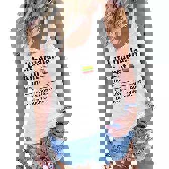 Lithuanian Aunt Like A Normal Aunt But Much Cooler Funny Women Flowy Tank | Mazezy