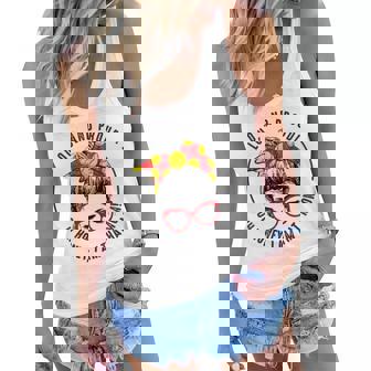 Loud And Proud Oh Honey I Am That Mom Messy Bun Softball Women Flowy Tank | Mazezy