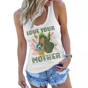 Love Your Mother Pachamama Earth Day Nature Environmental Women Flowy Tank | Mazezy