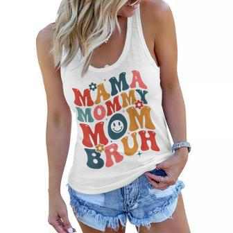 Mama Mommy Mom Bruh Mommy And Me Leopard Tie Dye Mothers Day Women Flowy Tank - Thegiftio UK