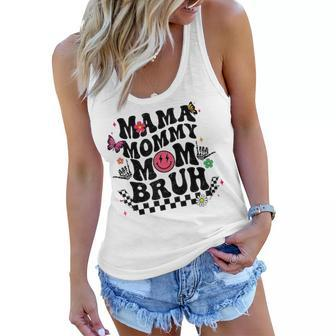 Mama Mommy Mom Bruh Mothers Day Vintage Funny And Sarcastic Women Flowy Tank - Thegiftio UK