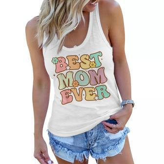 Mothers Day Best Mom Ever Groovy From Daughter Son Mom Kids Women Flowy Tank | Mazezy