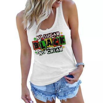 No Sugar No Cream Black Coffee Junenth Freedom Day Women Flowy Tank - Thegiftio UK