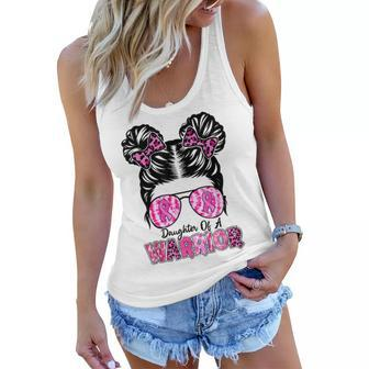 October Breast Cancer Warrior Support Pink Ribbon Womens Mom Women Flowy Tank | Mazezy