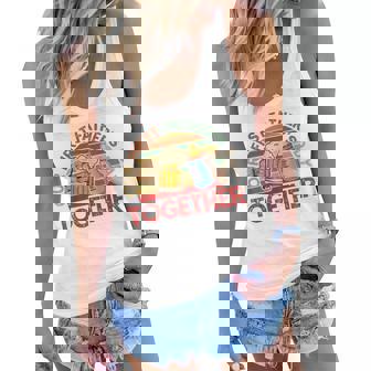 Our First Fathers Day Together Beer Milk Vintage Dad Joke Women Flowy Tank - Thegiftio