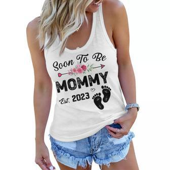 Soon To Be Mommy 2023 Mothers Day First Time Mom Pregnancy Gift For Womens Women Flowy Tank | Mazezy