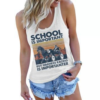 Sports Horse Race And Harness Racing Funny Gift Women Flowy Tank | Mazezy