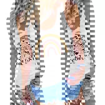 Test Day Rock The Test Teacher Funny Rainbow Testing Day Women Flowy Tank | Mazezy