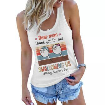 Thank You For Not Swallowing Us Family Matching Mothers Day Women Flowy Tank - Thegiftio UK