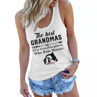 The Best Grandmas Have Granddaughters Who Ride Horses Women Flowy Tank - Thegiftio UK