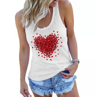 Tiny Hearts Valentines Day Gifts For Women Women Flowy Tank - Seseable