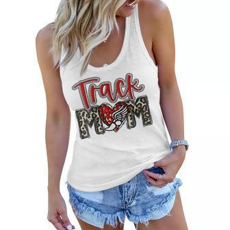 Track And Field Mom Track Player Daughter Son Proud Leopard Women Flowy Tank | Mazezy