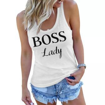 Womens Funny Summer Casual & Cute Boss Lady Classic Design T Women Flowy Tank | Mazezy
