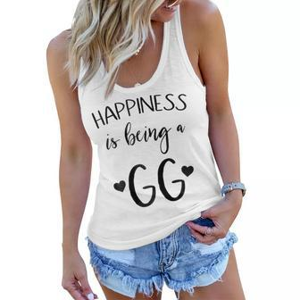Womens Gg Tee Shirt Happiness Is Being A Gg Quote Mothers Day Shirt Women Flowy Tank | Mazezy
