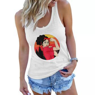 Womens I Wear Red On Fridays Remember Everyone Deployed Military Women Flowy Tank - Seseable