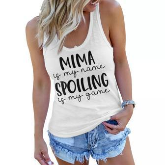 Womens Mima Is My Name Spoiling Is My Game Funny Mima Women Flowy Tank | Mazezy CA