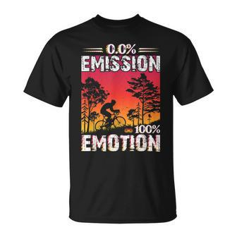 0 Emission 100 Emotion Anti E-Bike Fahrradfahrer T-Shirt - Seseable