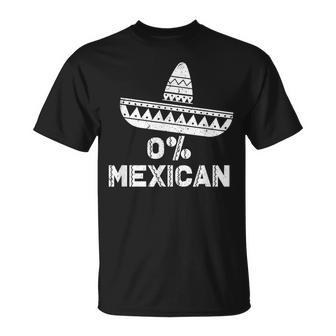 0 Mexican With Sombrero And Mustache For Cinco De Mayo Unisex T-Shirt - Seseable