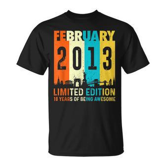 10 Limitierte Auflage Hergestellt Im Februar 2013 10 T-Shirt - Seseable