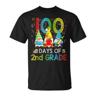 100 Days Of 2Nd Grade 100 Days Of School Gnomes Teacher Kids T-Shirt - Seseable