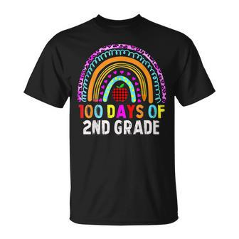 100 Days Of 2Nd Grade School Teacher Smarter Rainbow T-shirt - Thegiftio UK
