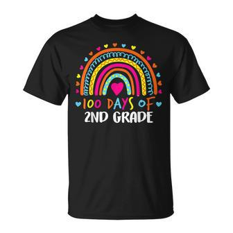100 Days Of 2Nd Grade School Teacher Smarter Rainbow T-shirt - Seseable