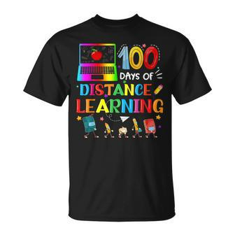 100 Days Of Distance Learning 100Th Day Of School Teachers T-shirt - Seseable