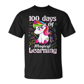 100 Days Of Magical Learning 100Th Day Of School Unicorn Kid V2 T-Shirt - Seseable