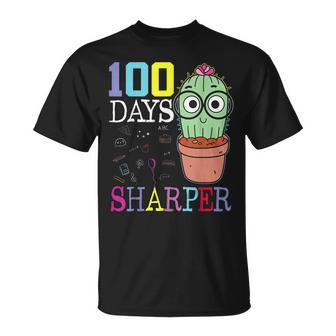 100 Days Of School 100Th Sharper Cactus Teacher & T-shirt - Thegiftio UK