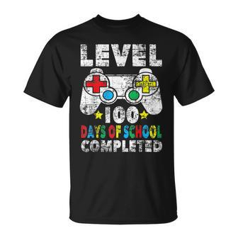 100 Days Of School Completed Gamer Boy Level Up Gaming V2 T-shirt - Thegiftio UK