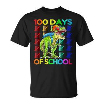 100 Days Of School Dinosaur 100 Days Smarter Kids V2 T-Shirt - Seseable