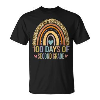 100 Days Of Second Grade School Teacher Smarter Rainbow T-shirt - Thegiftio UK