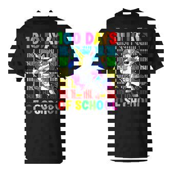 100 Days Smarter Dabbing Unicorn 100 Day Of School Girl Kid T-Shirt | Seseable UK
