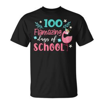 100 Flamazing Days Of School Flamingo 100Th Day Teachers T-shirt - Thegiftio UK