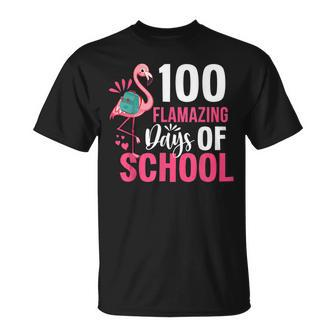 100 Flamazing Days Of School Flamingo 100Th Day For Teachers V2 T-shirt - Thegiftio UK