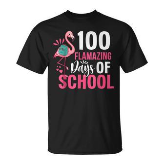 100 Flamazing Days Of School Flamingo 100Th Day For Teachers V3 T-shirt - Thegiftio UK