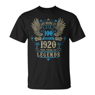 100 Jahre Legende T-Shirt Männer, Perfektes 1920 Geburtstags-Outfit - Seseable