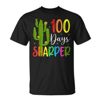 100Th Day Of School Teacher 100 Days Sharper Cactus T-shirt - Thegiftio UK