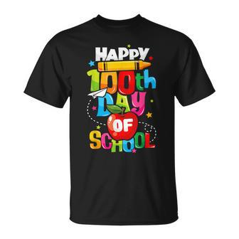 100Th Day Of School Teachers Kids Child Happy 100 Days 1 V2 T-Shirt - Seseable