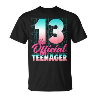 13 Official Nager 13Th Birthday Party 13 Years Old Girls T-shirt - Thegiftio