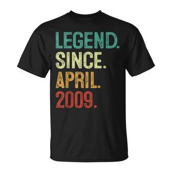 14 Years Old Legend Since April 2009 14Th Birthday Unisex T-Shirt | Mazezy