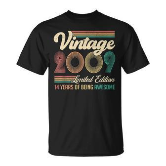 14 Years Old Vintage 2009 Limited Edition 14Th Birthday V8 T-shirt - Thegiftio UK