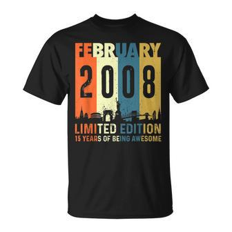 15 Limitierte Auflage Hergestellt Im Februar 2008 15 T-Shirt - Seseable