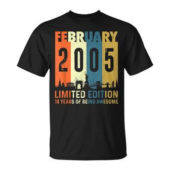 18 Limitierte Auflage Hergestellt Im Februar 2005 18 T-Shirt - Seseable
