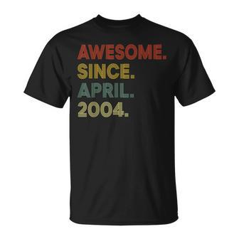 19 Year Old Awesome Since April 2004 19Th Birthday Unisex T-Shirt | Mazezy