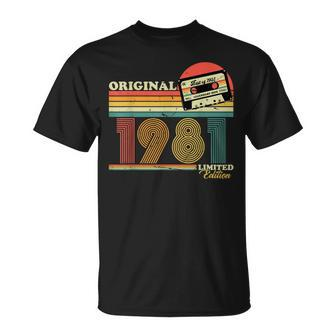 1981 Vintage Birthday Retro Limited Edition Men Woman Gift Unisex T-Shirt | Mazezy UK