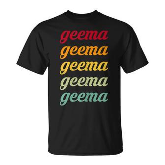 Womens Geema Vintage Name Funny Retro Grandma Personalized Geema  Men Women T-shirt Graphic Print Casual Unisex Tee