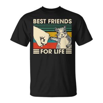 Retro Vintage Squirrel Best Friend For Life Fist Bump V2 Unisex T-Shirt